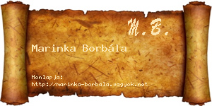 Marinka Borbála névjegykártya