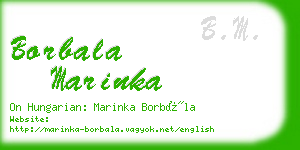 borbala marinka business card